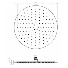 SAPHO SLIM hlavová sprcha, průměr 400mm, nerez lesk MS571 - Sapho