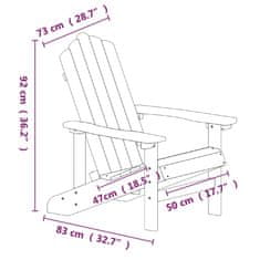 Vidaxl Zahradní křesla Adirondack 2 ks HDPE bílá