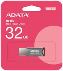 Adata UV350/32GB/USB 3.1/USB-A/Stříbrná