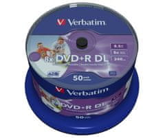 Verbatim DVD+R 8,5 GB (240min) DL 8x Printable 50-cake