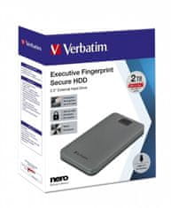 Verbatim HDD 2.5" 2TB USB 3.2/USB-C, Executive Fingerprint externí disk,