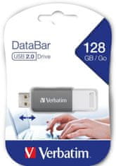 Verbatim 128GB USB Flash 2.0 DataBar šedý