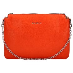 MaxFly Stylová dámská koženková crossbody kabelka Ebba, oranžová