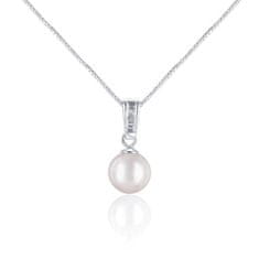 JwL Luxury Pearls Elegantní náhrdelník s mořskou perlou Akoya a krystaly JL0658 (řetízek, přívěsek)