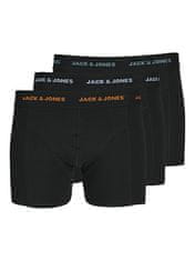 Jack&Jones 3 PACK - pánské boxerky JACMARVIN 12263876 Black (Velikost S)