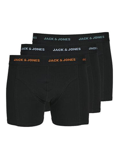 Jack&Jones 3 PACK - pánské boxerky JACMARVIN 12263876 Black