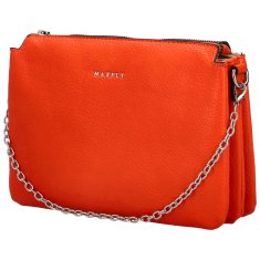 MaxFly Stylová dámská koženková crossbody kabelka Ebba, oranžová