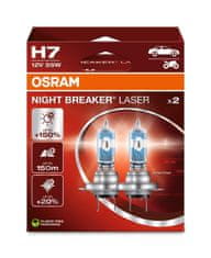 Osram OSRAM H7 12V 55W PX26d NIGHT BREAKER LASER plus 150procent více světla 2ks 64210NL-2HB