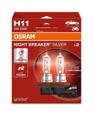 Osram OSRAM H11 12V 55W PGJ19-2 NIGHT BREAKER SILVER plus 100procent 2ks 64211NBS-2HB