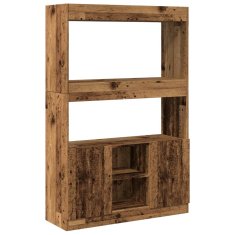 Petromila Skříň highboard old wood 92 x 33 x 140 cm kompozitní dřevo