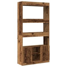 Petromila Skříň highboard old wood 92 x 33 x 180 cm kompozitní dřevo