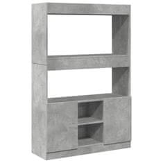 Petromila Skříň highboard betonově šedá 92 x 33 x 140 cm kompozitní dřevo