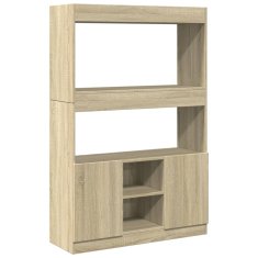 Petromila Skříň highboard dub sonoma 92 x 33 x 140 cm kompozitní dřevo