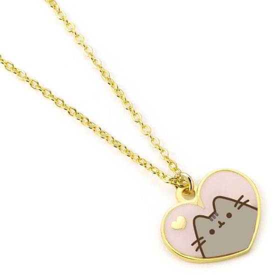 Carat Shop Náhrdelník Pusheen růžové srdíčko