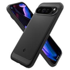 Spigen Silikonový obal na Google Pixel 9 PRO XL Spigen Rugged Armor Matně černý