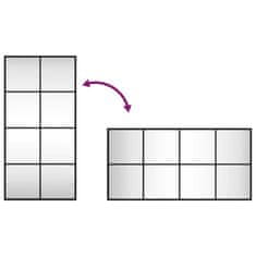 Vidaxl Nástěnné zrcadlo černé 40 x 80 cm obdélník železo