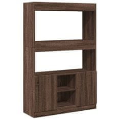 Petromila Skříň highboard hnědý dub 92 x 33 x 140 cm kompozitní dřevo