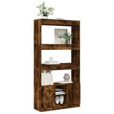 Petromila Skříň highboard kouřový dub 92 x 33 x 180 cm kompozitní dřevo