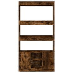 Petromila Skříň highboard kouřový dub 92 x 33 x 180 cm kompozitní dřevo