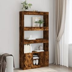 Petromila Skříň highboard kouřový dub 92 x 33 x 180 cm kompozitní dřevo