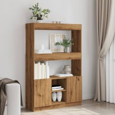 Petromila Skříň highboard dub artisan 92 x 33 x 140 cm kompozitní dřevo