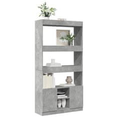 Petromila Skříň highboard betonově šedá 92 x 33 x 180 cm kompozitní dřevo