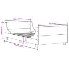 Vidaxl Postel bez matrace bílá 75 x 190 cm masivní borovice