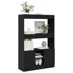 Petromila Skříň highboard černá 92 x 33 x 140 cm kompozitní dřevo