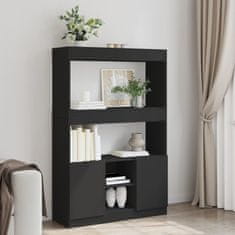 Petromila Skříň highboard černá 92 x 33 x 140 cm kompozitní dřevo