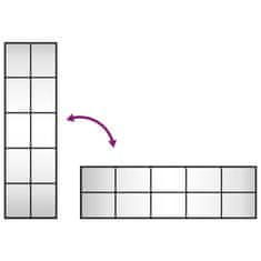 Vidaxl Nástěnné zrcadlo černé 30 x 100 cm obdélník železo