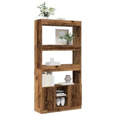 Petromila Skříň highboard old wood 92 x 33 x 180 cm kompozitní dřevo