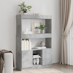 Petromila Skříň highboard betonově šedá 92 x 33 x 140 cm kompozitní dřevo