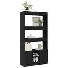 Petromila Skříň highboard černá 92 x 33 x 180 cm kompozitní dřevo