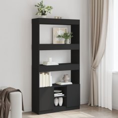 Petromila Skříň highboard černá 92 x 33 x 180 cm kompozitní dřevo