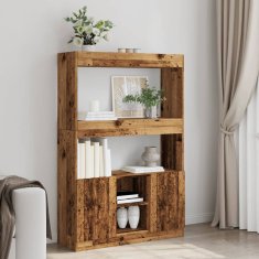 Petromila Skříň highboard old wood 92 x 33 x 140 cm kompozitní dřevo