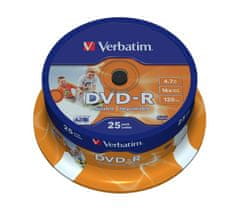 Verbatim DVD-R 4,7 GB (120min) 16x WIDE Printable 25-cake