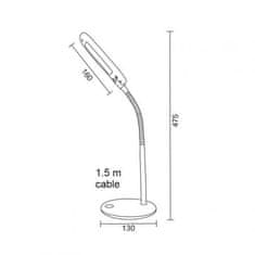 ACA Lightning  LED stolní lampička s vypínačem BAZ 5W/230V/4000K/340Lm/120°/IP20, růžová