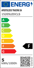 ACA Lightning  LED stolní lampička s vypínačem a klipem BAZ 5W/230V/4000K/340Lm/120°/IP20, černá