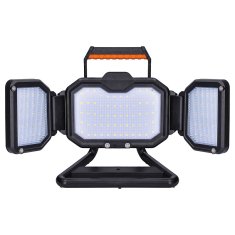 Solight  LED reflektor 50W, přenosný, nabíjecí, 5000lm, oranžovo-černý