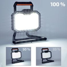 Solight  LED reflektor 20W, přenosný, nabíjecí, 2000lm, oranžovo-černý