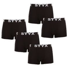 Styx 5PACK pánské boxerky sportovní guma černé (5G960) - velikost XXL