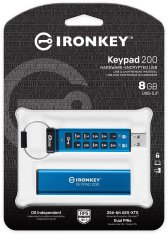 Kingston Flashdisk IronKey Keypad 200 8GB, šifrovaný