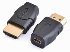 PremiumCord Redukce micro HDMI Typ D samice - HDMI Typ A samec