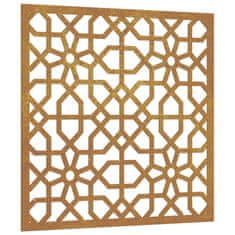 Vidaxl Zahradní nástěnná dekorace 55 x 55 cm corten Maurský design