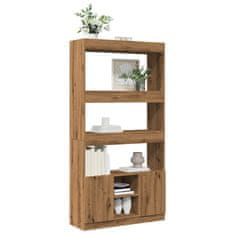 Petromila Skříň highboard dub artisan 92 x 33 x 180 cm kompozitní dřevo