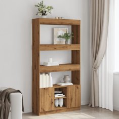 Petromila Skříň highboard dub artisan 92 x 33 x 180 cm kompozitní dřevo