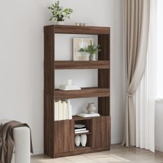 Petromila Skříň highboard hnědý dub 92 x 33 x 180 cm kompozitní dřevo