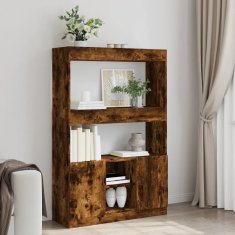 Petromila Skříň highboard kouřový dub 92 x 33 x 140 cm kompozitní dřevo