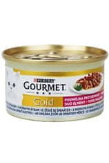 Purina Gourmet Gold cat konz.-mořské ryby v omáčce se špenátem 85 g