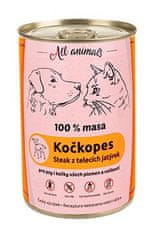 All Animals Kočkopes konz. telecí játrový steak 400g